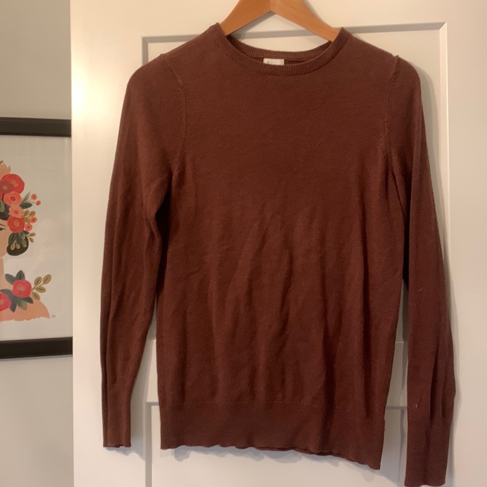 A new day burgundy crewneck sweater